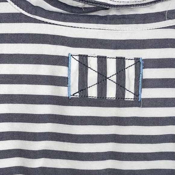 Free People menswear Freddy button down Navy Striped Shirt XL - Picture 7 of 8